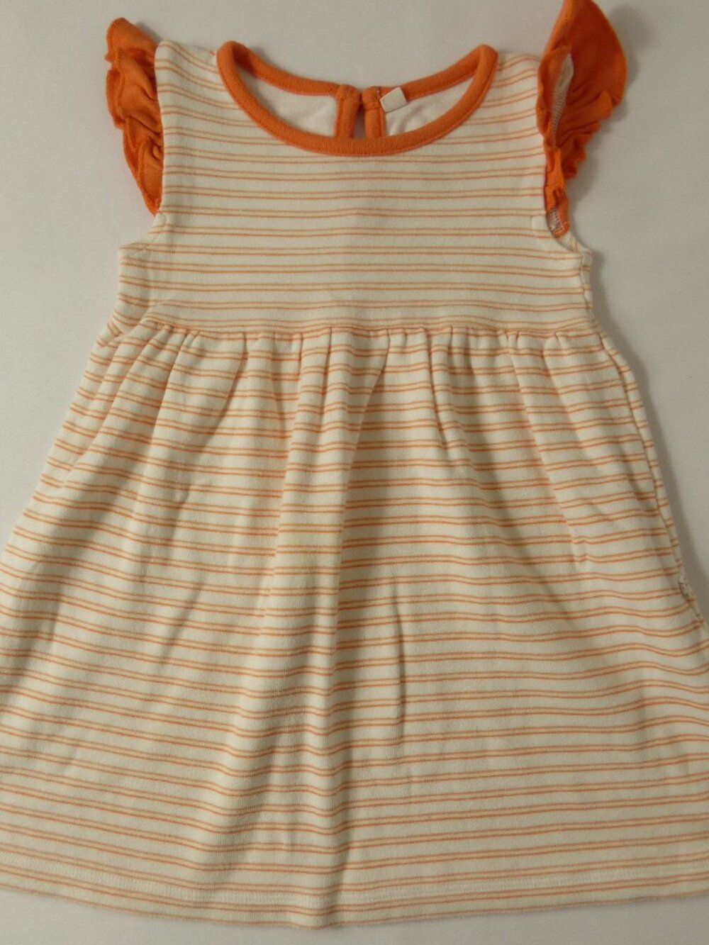 MORI Baby Ruffle Sleeve Cotton Dress, Size 6-12 Months